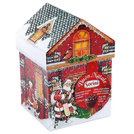 Praline si Bomboane pentru Craciun - SORINI Praline cu Lapte, Alune si Cereale - Cutie Specială de Crăciun 150g