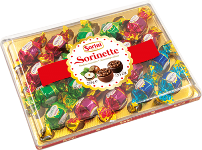 Dulciuri si Cadouri pentru Craciun - SORINI Praline cu Lapte, Alune si Cereale - Sorinetti Bolero 225g
