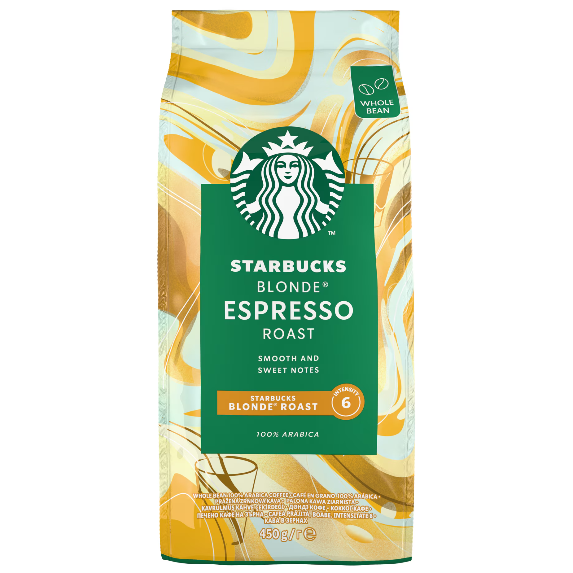 Cafea Boabe Premium - STARBUCKS Blonde Espresso, Medium Roast, 100% Arabica - Cafea Boabe 450g