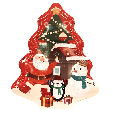 Praline si Bomboane - SWEET TREE Cutie din Metal cu Mix de Turta Dulce si Bomboane de Pom 200g