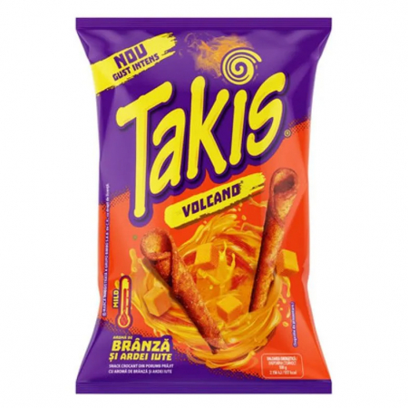 Dulciuri - TAKIS Tortilla Chips Volcano cu Branza si Ardei Iute 90g