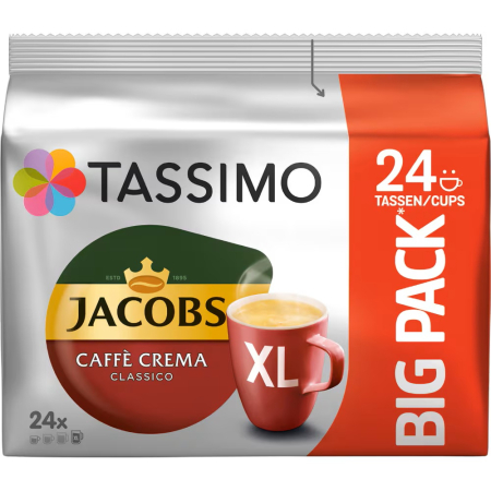 TASSIMO Jacobs Caffe Crema Classico XL Capsule cu Cafea 24buc 199.2g [0]