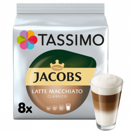 TASSIMO Typ Latte Macchiato Classico Capsule cu Cafea 16buc 8 bauturi [0]