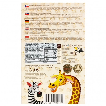 THE CHOCOLATE Creioane Colorate din Ciocolată Belgiana cu Lapte 100g [1]