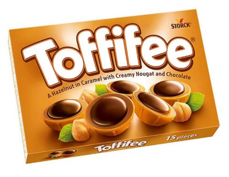 Dulciuri - TOFFIFEE Praline cu Alune, Nuga și Caramel Acoperite cu Ciocolată 125g