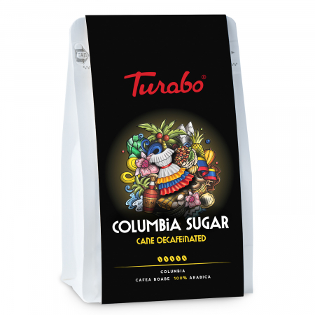 Cafea Boabe Premium - TURABO Cafea Boabe Decofeinizata Columbia Sugar 250g