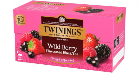 Ceai in Plic - TWININGS Ceai Negru cu Fructe Wild Fruit 25x2g