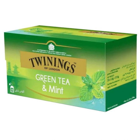 Ceai in Plic - TWININGS Ceai Verde cu Aroma de Menta 25x1.5g
