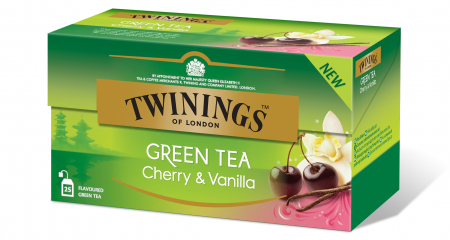 Ceai in Plic - TWININGS Ceai Verde cu Cirese & Vanilie 25x1.7g