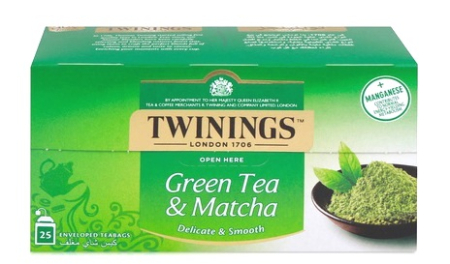 Ceai in Plic - TWININGS Ceai Verde Green Tea Matcha Ambalat Individual 25x1.5g