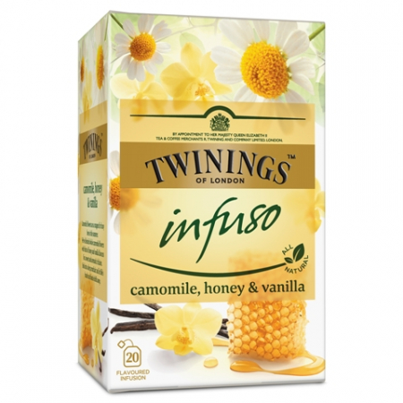 Ceai in Plic - TWININGS Infuso Ceai cu Musetel, Vanilie si Miere 20x1.5g
