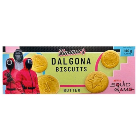Dulciuri si Cadouri pentru Craciun - YUMMER'S Biscuiti Dalgona Squid Game - Aroma de Unt 140g