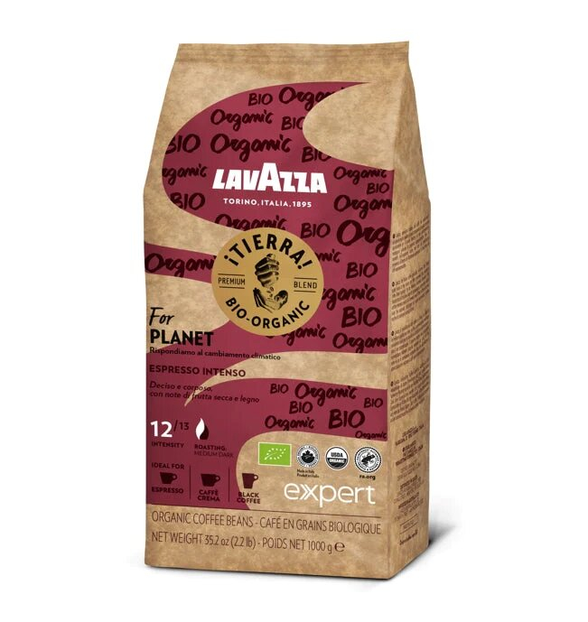 Cafea boabe, Lavazza Expert Tierra Bio Organic Intenso, 1 kg [1]