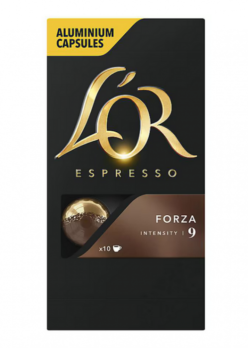 Capsule cafea L'OR FORZA, compatibile Nespresso 10 buc  TERMEN DE VALABILITATE: 13.10.2025 [2]