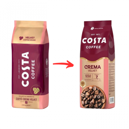 Cafea boabe Costa Caffe Crema Velvet 1 kg [0]