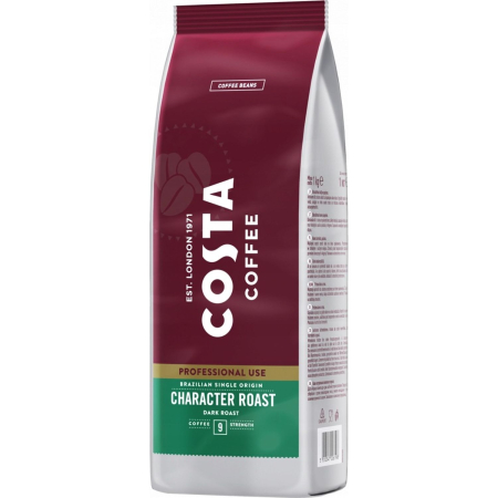 Cafea boabe - Cafea boabe Costa Coffee Brazilian Single Origin Character Roast Dark 1kg