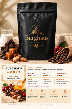 Cafea boabe - Cafea boabe de specialitate BURGHAUS Ambra 1 kg