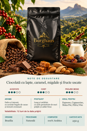 Cafea boabe - Cafea boabe de specialitate BURGHAUS Brazilia 250 g