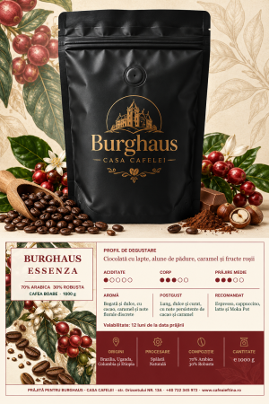 Cafea boabe - Cafea boabe de specialitate BURGHAUS ESSENZA 1 kg