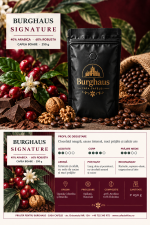 Cafea boabe - Cafea boabe de specialitate BURGHAUS Signature 250 g