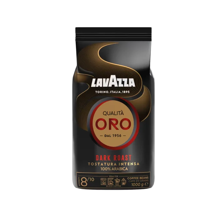 Cafea boabe - Cafea boabe Lavazza Qualita Oro Dark Roast, 1kg