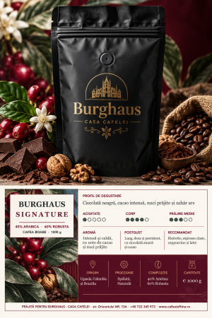 Cafea boabe - Cafea boabe specialitate BURGHAUS Signature 1 kg