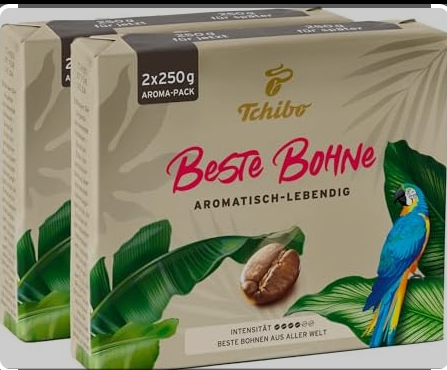 Cafea macinata - Cafea macinata, Tchibo Beste Bohne, 2x 250g