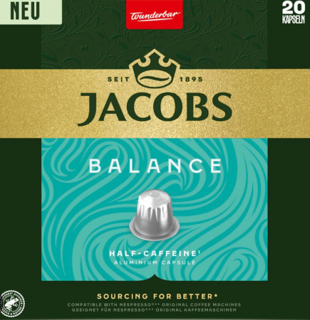 Capsule Cafea - Cafea capsule Jacobs Balance compatibile Nespresso 20 buc