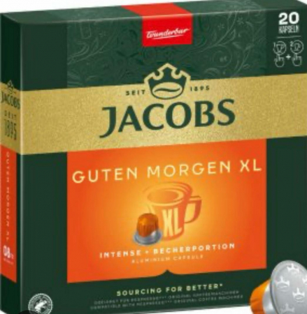 Capsule Cafea - Cafea capsule Jacobs Guten Morgen compatibile Nespresso 20 buc