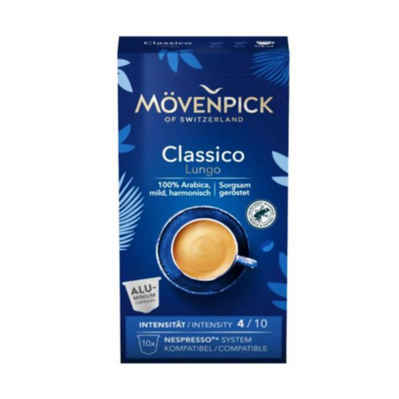 Capsule Cafea - Capsule MOVENPICK CLASSICO LUNGO, compatibile Nespresso - 10CAPS/57G