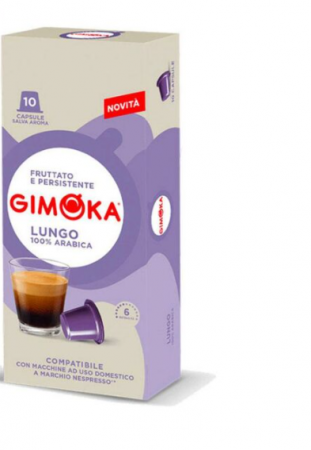 Capsule cafea Gimoka Espresso Lungo compatibile Nespresso, 10 buc