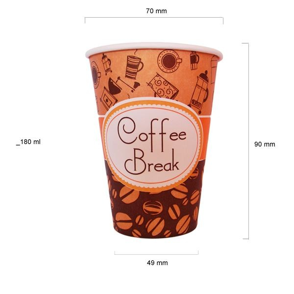 Bax pahare carton Coffee Break 7 oz, 2250 buc [2]