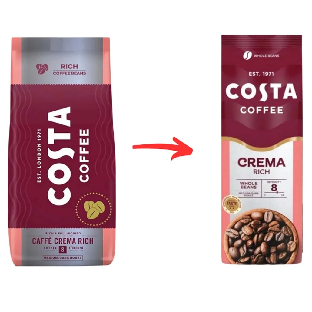 Cafe boabe Costa Coffee Crema Rich, 1kg [2]