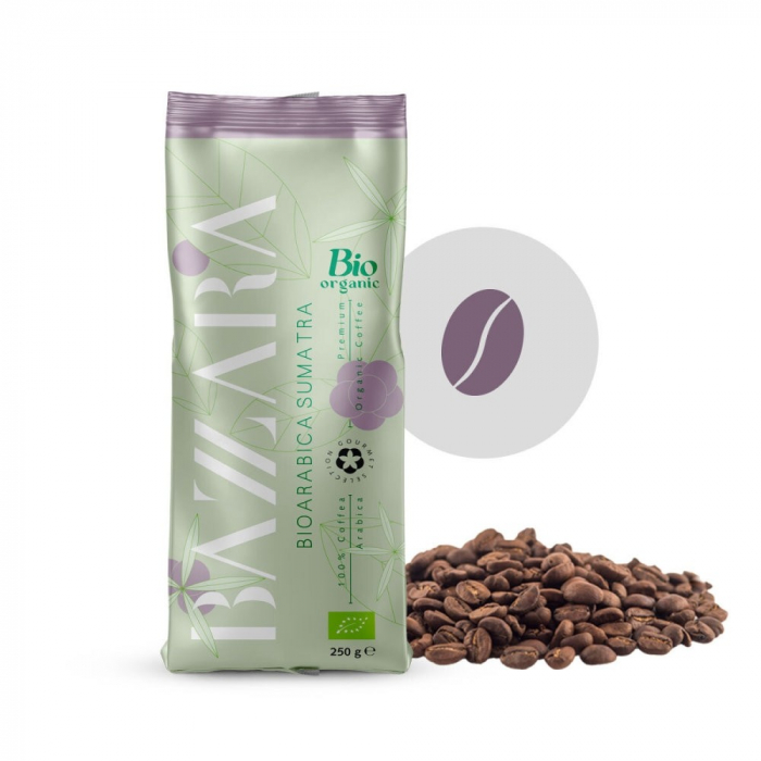 Cafea boabe Bazzara  BioArabica Sumatra, 250g [1]