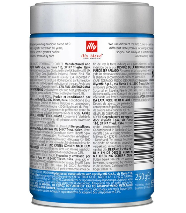 Cafea boabe ILLY Espresso Decofeinizata in cutie metalica, 250g [3]