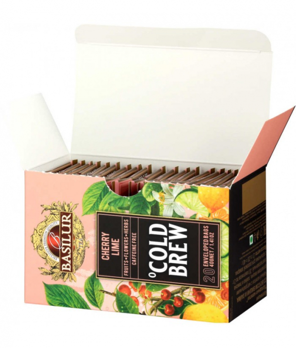 Ceai rece Basilur Brew Cherry si Lime, 20 plicuri [4]