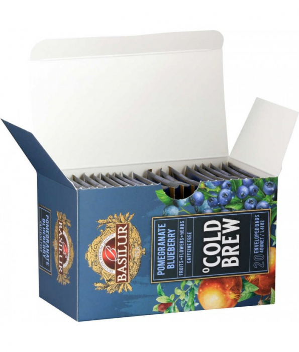 Ceai rece Basilur Brew Pomegranate Blueberry, 20 plicuri [3]