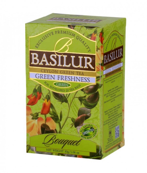 Ceai verde Basilur Green Freshness, 20 plicuri [3]