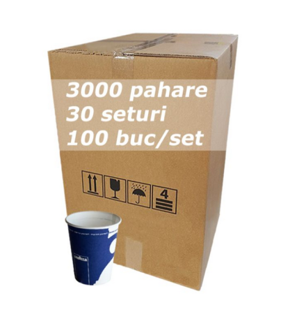 Pahare de cafea - Bax pahare de carton Lavazza 6 oz, 180 ml, 3000 buc
