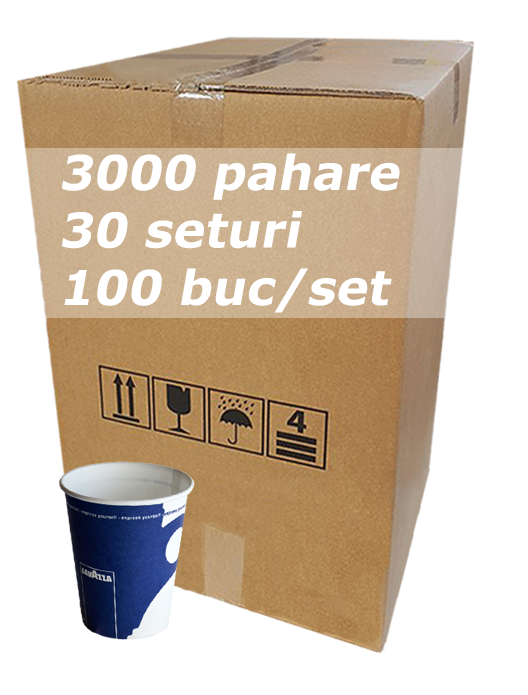 Pahare de cafea - Bax pahare de carton Lavazza 6 oz - 180 ml, 3000 buc