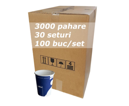 Pahare de cafea - Bax pahare de carton Lavazza 7 oz, 210 ml, 3000 buc