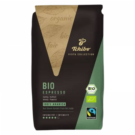 Cafea Boabe - Cafea boabe Tchibo Bio Vista Extenso Espresso, 1kg