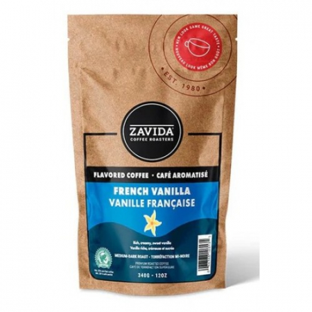 Cafea - Cafea boabe Zavida French Vanilla Coffee, 340g