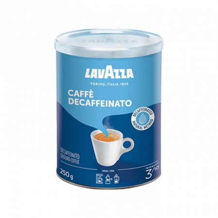 Cafea - Cafea macinata Lavazza DEK cutie metalica, 250g