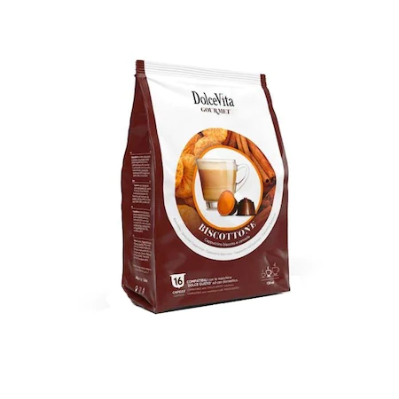 Cafea - Capsule Biscottone Dolce Vita Compatibile Dolce Gusto, 16 buc