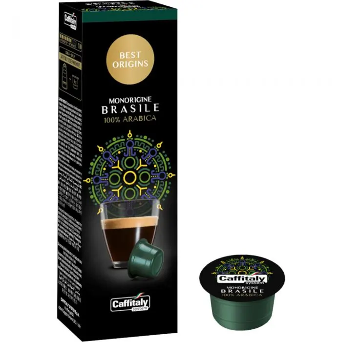 Cafea - Capsule Caffitaly Ecaffe Single Origins Brasil Special Editions, 10 buc