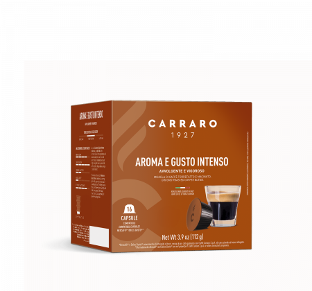 Cafea - Capsule Carraro Aroma E Gusto Intenso compatibile Dolce Gusto, 16 buc