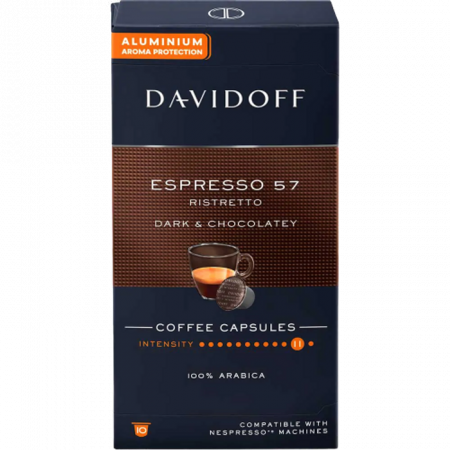 Capsule Cafea - Capsule Davidoff 57 Espresso Ristretto Nespresso, 10 buc