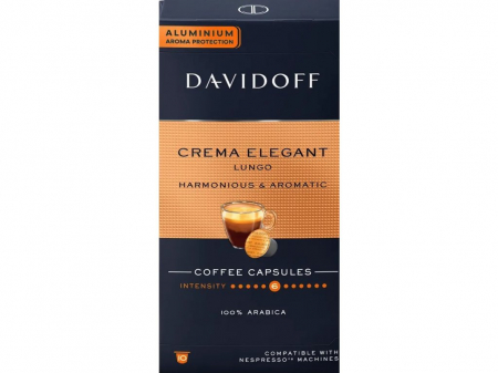 Capsule Cafea - Capsule Davidoff Nespresso Cafe Crema Lungo, 10 buc