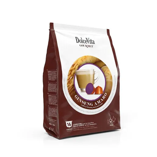 Cafea - Capsule Dolce Vita Ginseng Compatibile Dolce Gusto, 16 buc